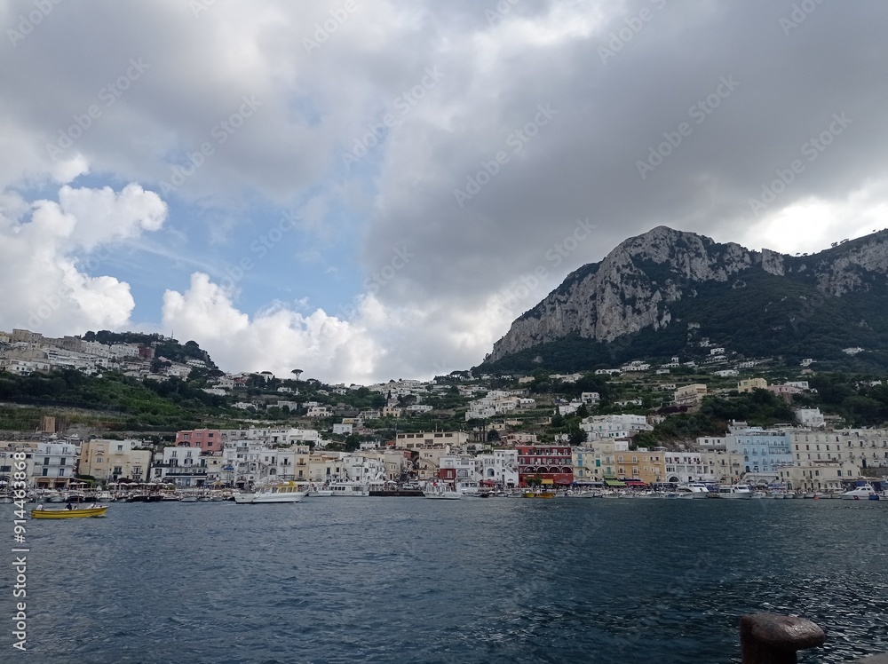 Positano Port viewed from the boat deck Positano Port viewed from the boat deck