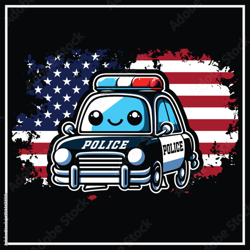 Funny Usa Flag Police Ven Vector T- Shirt Design,Funny Police Ven Design,blue line