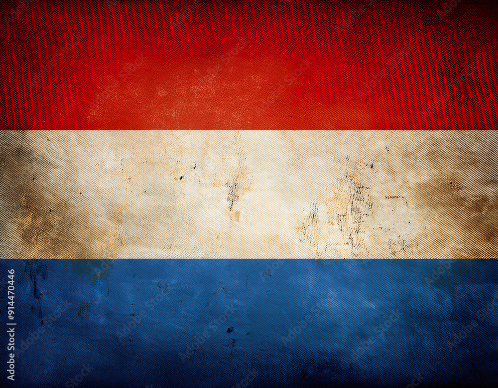 Distressed Looking Grunge Netherlands Flag Distressed Looking Grunge Netherlands Flag