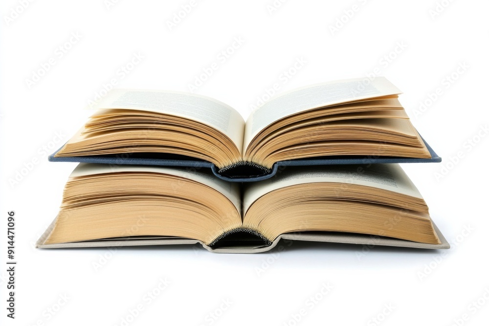 Fototapeta premium Books Collection on Isolated white background created with generative ai