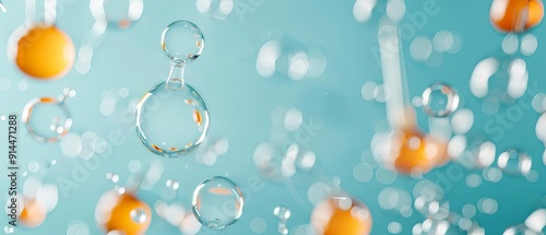 Closeup of a chemical reaction causing a precipitate