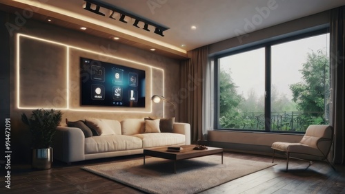 The concept of a "smart home" using remote controls and home control systems to monitor and control various functions of the home.