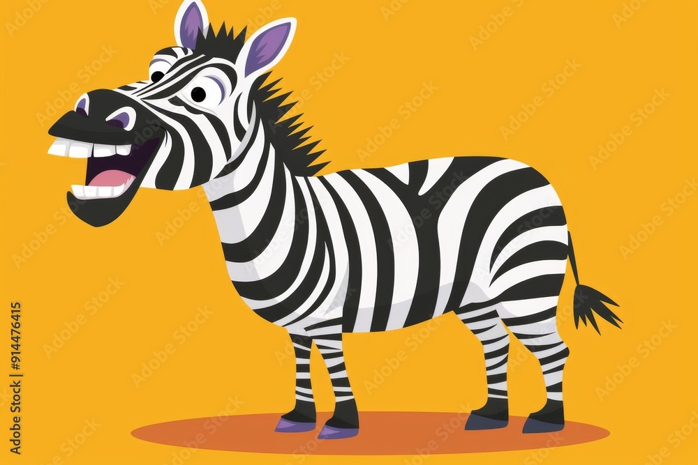 An illustration of a zebra gleefully displaying its one-of-a-kind stripes. An illustration of a zebra gleefully displaying its one-of-a-kind stripes.