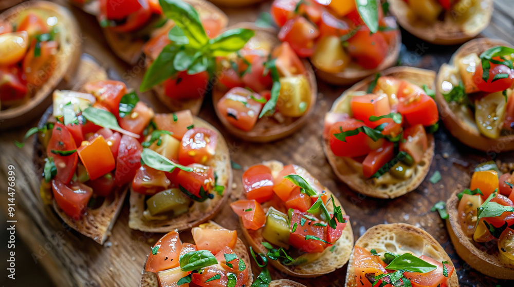 Professional Food Photography of Aperitif with Smoked Salmon and Tomatoes Professional Food Photography of Aperitif with Smoked Salmon and Tomatoes