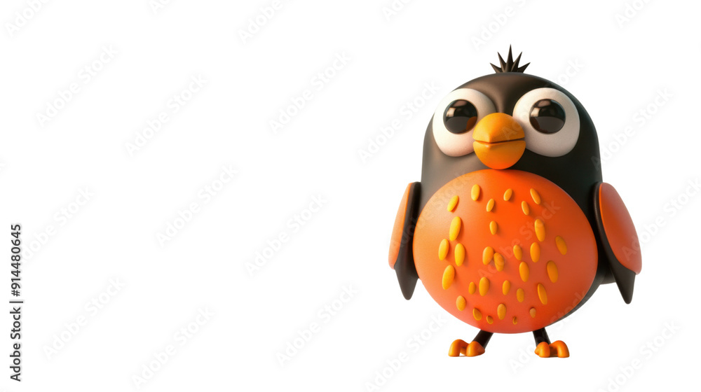 Bird toy autumn concept on transparent background Bird toy autumn concept on transparent background