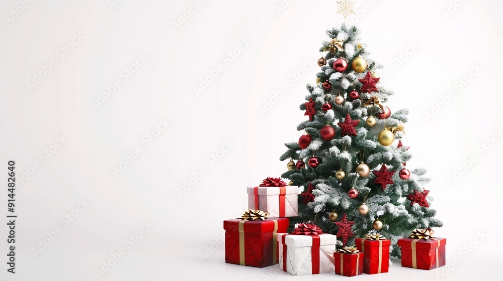 Festive Christmas Tree with Presents Festive Christmas Tree with Presents