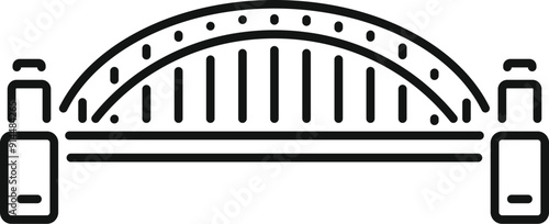 Sydney harbour bridge connecting shores with architectural prowess