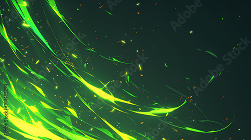 green flames effect illustration background photo