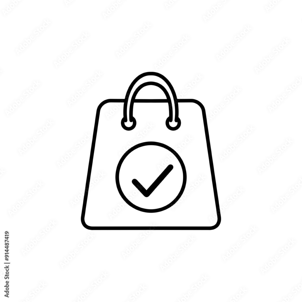 Confirmed Order Checkmark Vector Icon Illustration Confirmed Order Checkmark Vector Icon Illustration