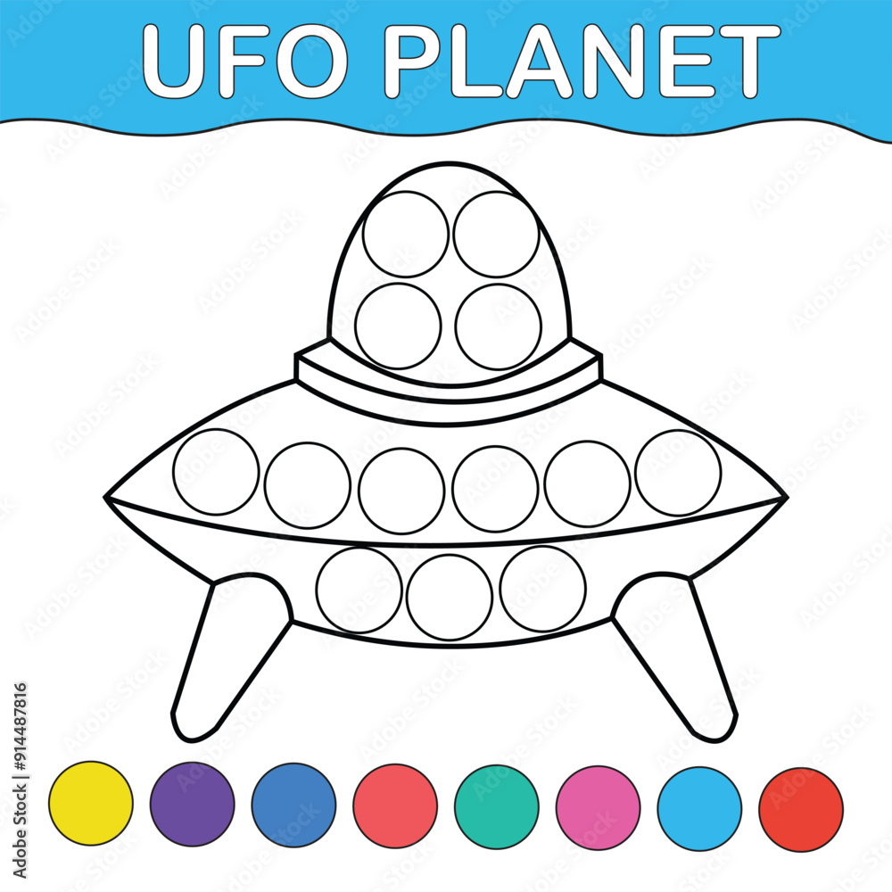 Dot markers ufo activity page for kids Dot markers ufo activity page for kids