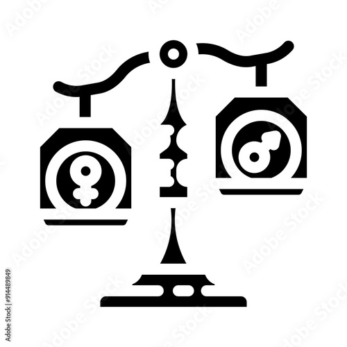 hormonal imbalance obesity overweight glyph icon vector. hormonal imbalance obesity overweight sign. isolated symbol illustration