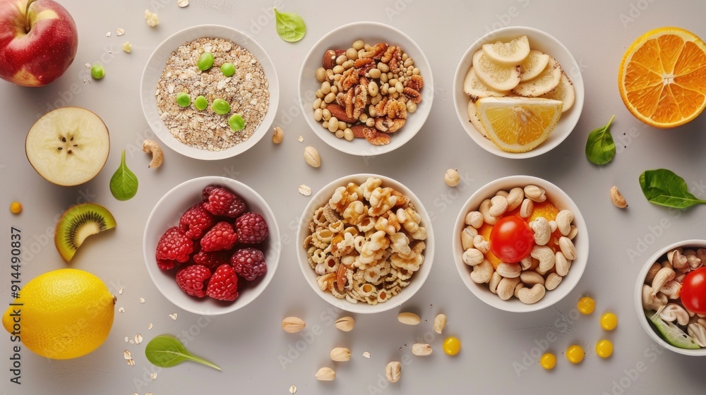 Healthy Food Flat Lay Healthy Food Flat Lay