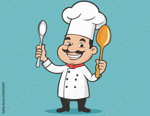 Chef holding a spoon