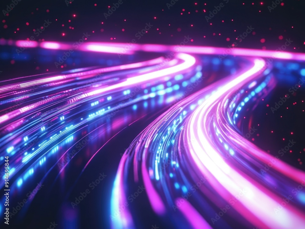 A long exposure photo of a road at night showing car headlights and a dark background A long exposure photo of a road at night showing car headlights and a dark background