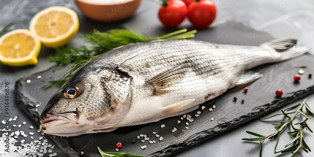 Whole Fresh Fish with Herbs and Spices Whole Fresh Fish with Herbs and Spices