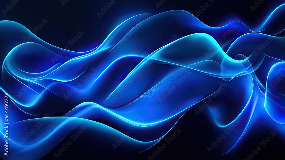 Blue neon background with soft, elegant waves for a premium look. Suitable for wallpapers, banners, and posters. Blue neon background with soft, elegant waves for a premium look. Suitable for wallpapers, banners, and posters.