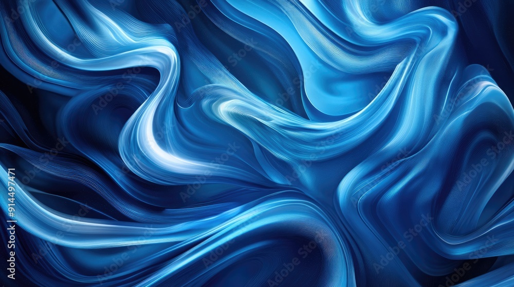 Blue neon waves with a soft and elegant flow, perfect for premium wallpaper, banner, and poster design. - Blue neon waves with a soft and elegant flow, perfect for premium wallpaper, banner, and poster design. -