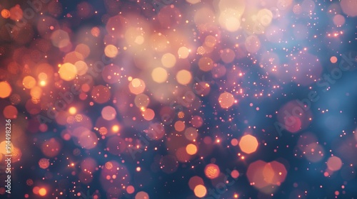 Fireworks with abstract bokeh. AI Generated
