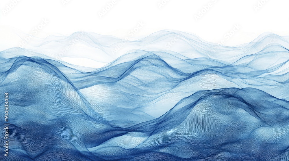 Free-line blue water patterns isolated on white, ideal for contemporary digital art and elegant designs. Free-line blue water patterns isolated on white, ideal for contemporary digital art and elegant designs.