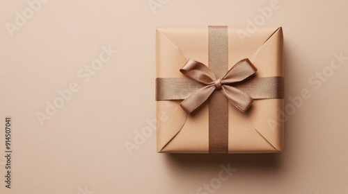 Mailer box with a surprise gift package, placed on a light color background. Ideal for promoting gift ideas and packaging designs.