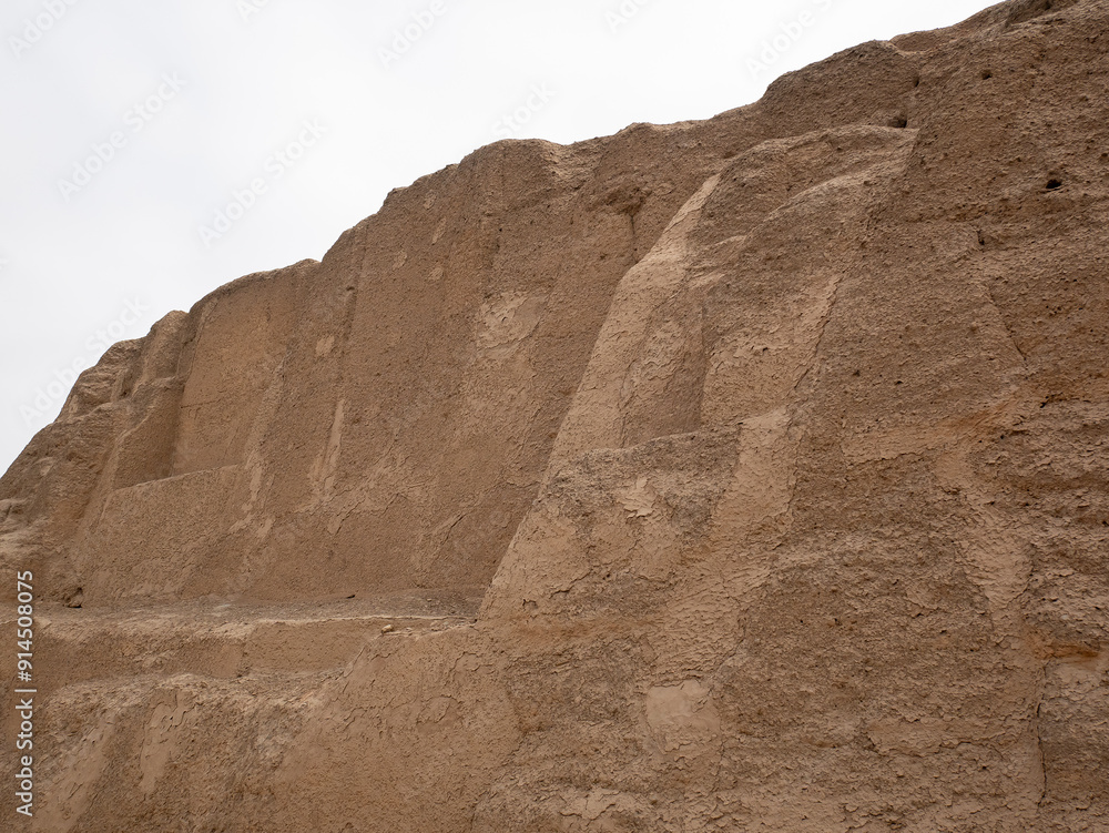 Wall Made of Mud, Part of the Archaeological Site Known as