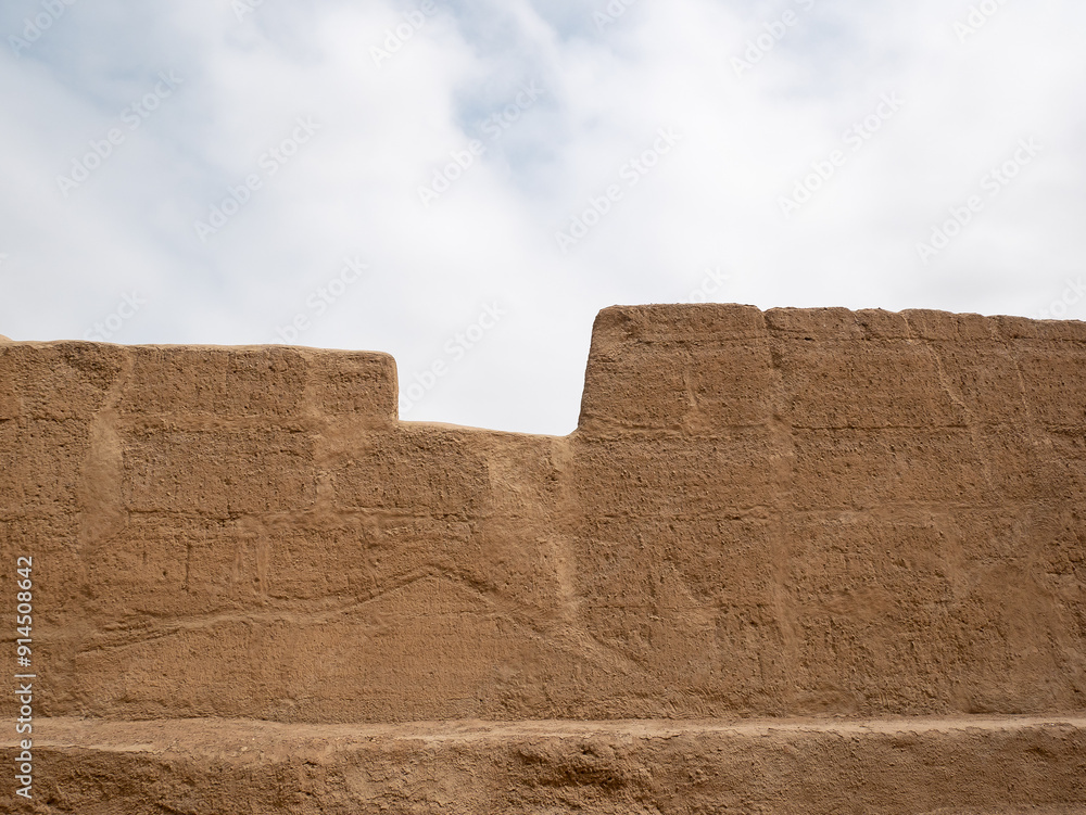 Wall Made of Mud, Part of the Archaeological Site Known as