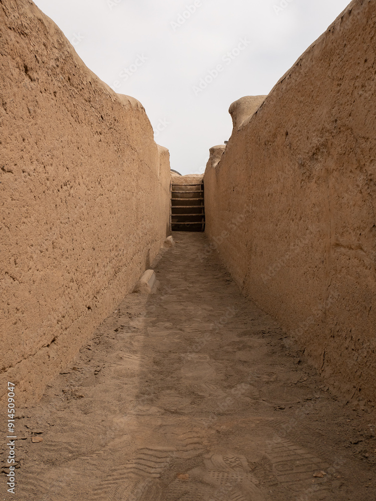 Corridor Inside the Archaeological Site Known as