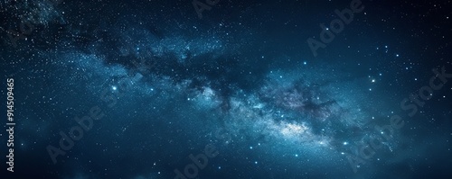 Night sky with the Milky Way, 4K hyperrealistic photo