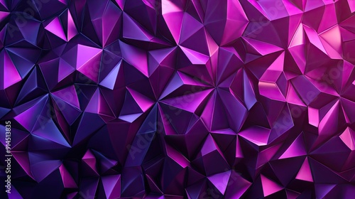 Vibrant violet geometric design featuring triangular cells and polygons, ideal for dynamic and contemporary digital illustrations. -