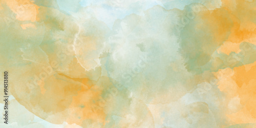 Luxury soft watercolor background with watercolor stains, Abstract bright and shinny lovely soft color watercolor background, Beautiful and light color colorful background.