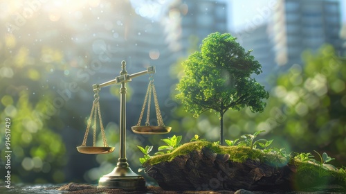 Legal cases hold accountable for environmental harm preserve natural resources enforce laws. Concept Environmental Law, Legal Accountability, Natural Resource Conservation, Law Enforcement
