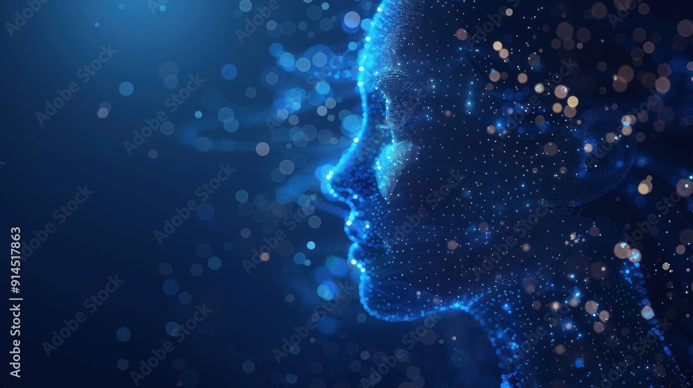 Digital Art of a Human Face Digital Art of a Human Face
