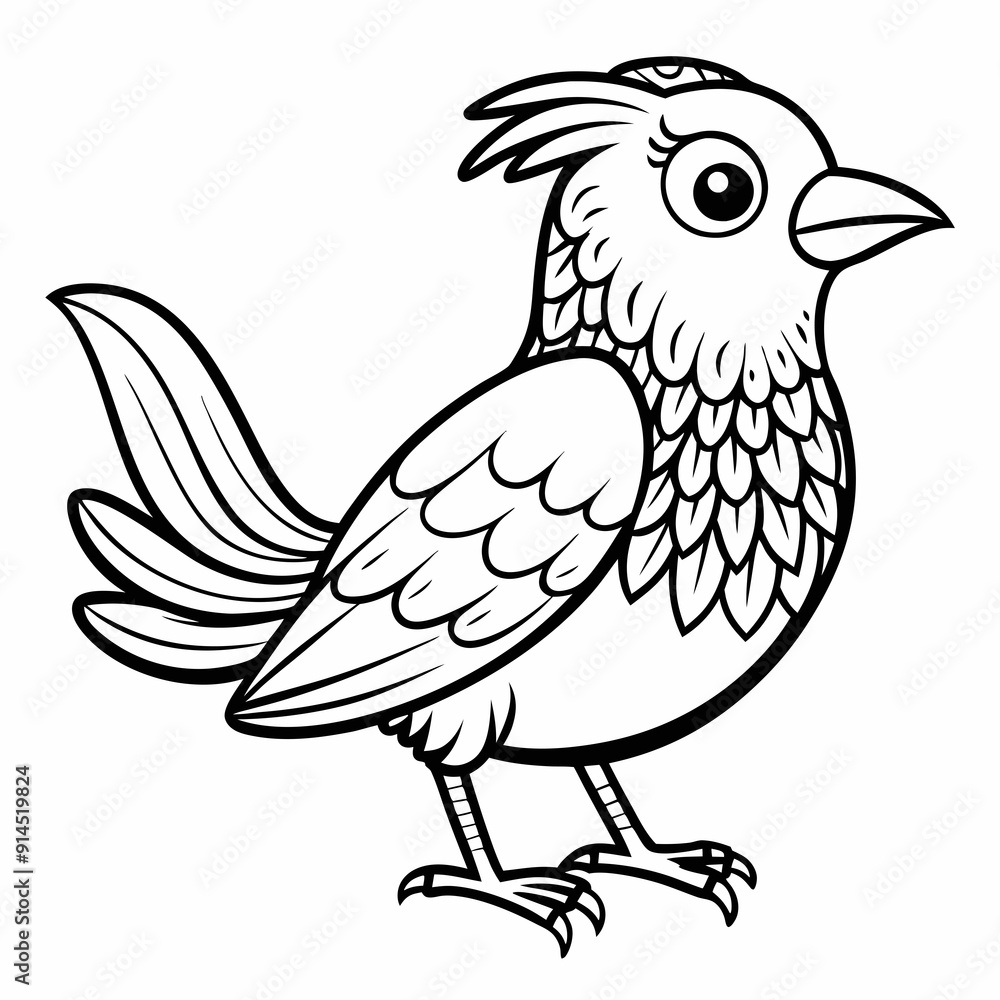 Obraz premium Birds coloring page for children to print. Birds outline for children to print.