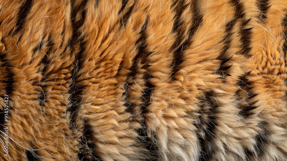 Close-up of Tiger Fur Texture and Stripes. Close-up of Tiger Fur Texture and Stripes.