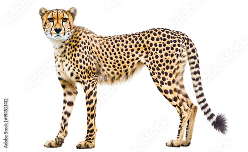 Cheetah Isolated on White Background PNG