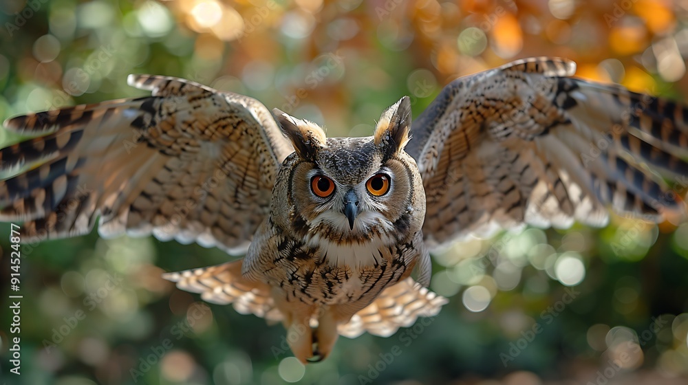 Obraz premium Rehabilitated bird of prey eg hawk owl being released back into wild wildlife rehabilitator symbolizing hope importance of conservation effort preserving bird population 