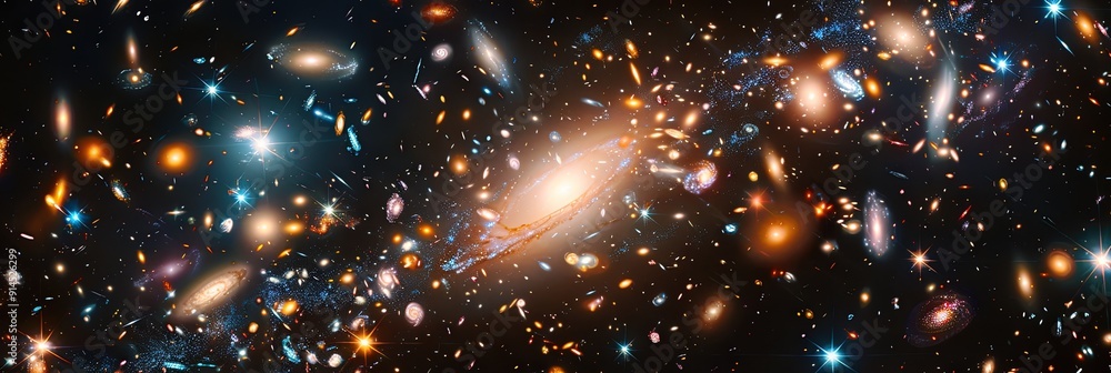 Obraz premium galaxy in space, copy space