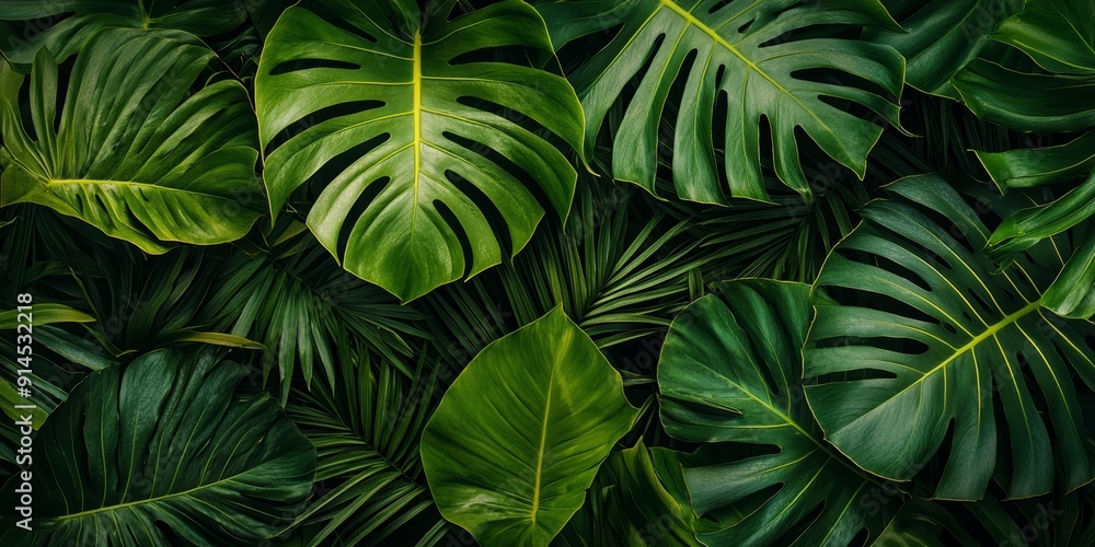 Tropical Palm Leaves Flat Lay View from Above for Summer Vacation or Travel Brochures Generative AI Tropical Palm Leaves Flat Lay View from Above for Summer Vacation or Travel Brochures Generative AI
