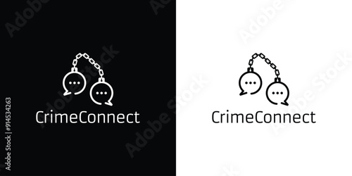 Crime Handcuffs Icon Vector. Crime Punishment Sign Logo Concept.