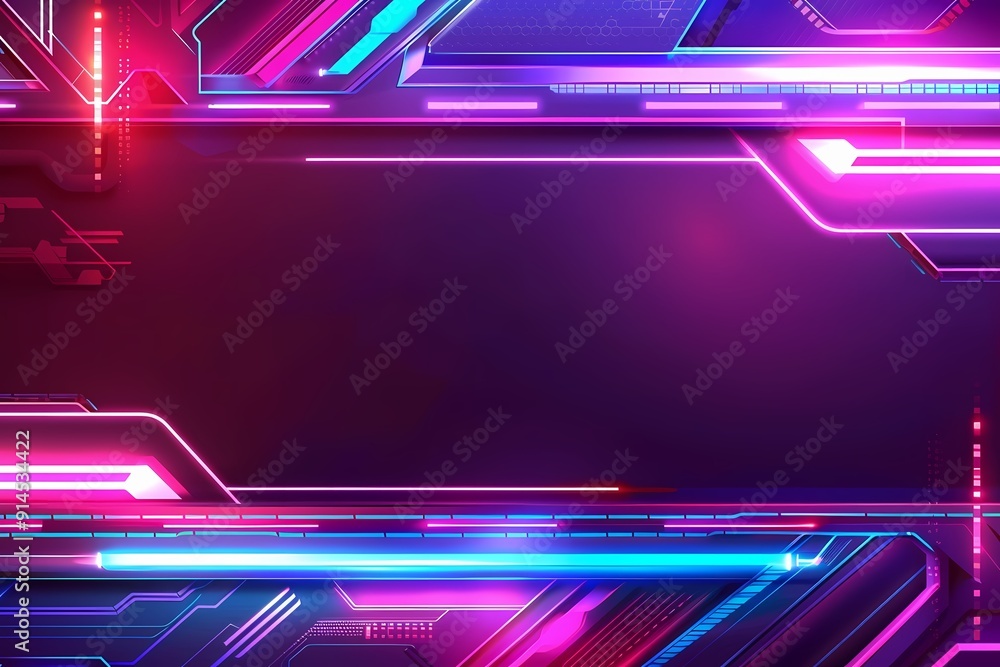 An abstract technology background with neon lights. An abstract technology background with neon lights.