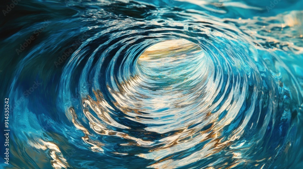 Water Vortex - A Surreal View of a Wave's Inner Workings Water Vortex - A Surreal View of a Wave's Inner Workings