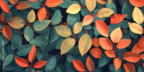 Autumn Leaves Background for Design and Decoration Generative AI