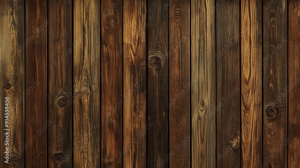 Fototapeta premium Wooden planks texture with knots and grain patterns