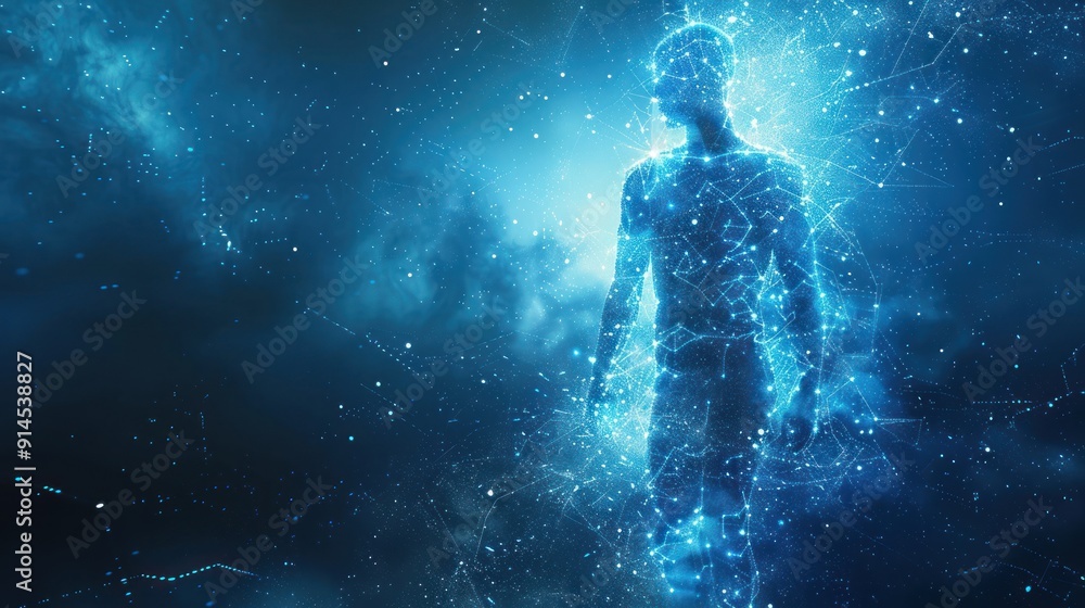 Abstract Human Figure in a Galaxy Abstract Human Figure in a Galaxy