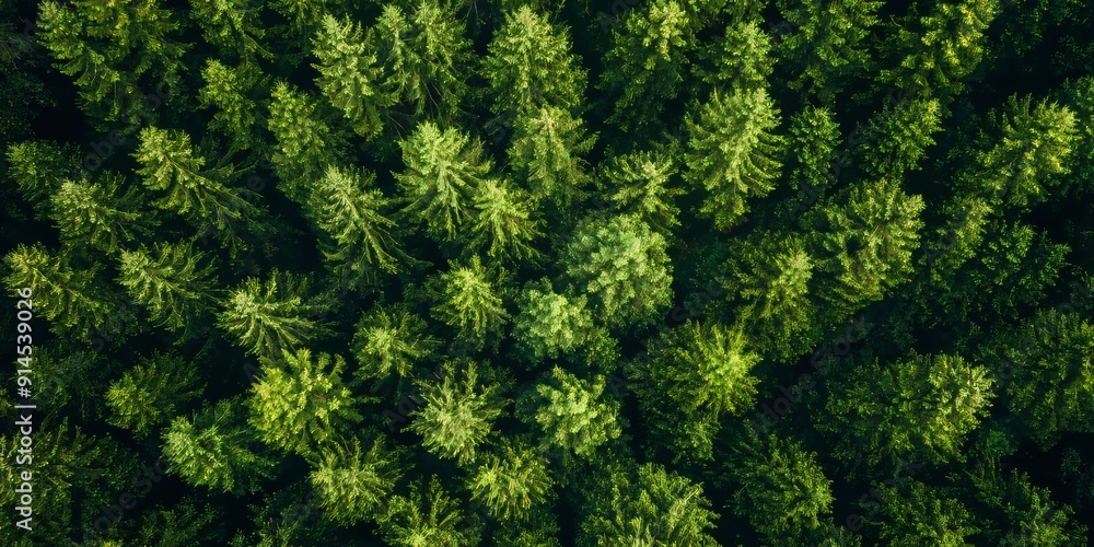 Aerial View of Lush Green Forest, Perfect for Nature and Environment Concepts Generative AI Aerial View of Lush Green Forest, Perfect for Nature and Environment Concepts Generative AI