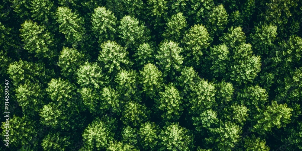 Aerial View of Lush Green Forest, Perfect for Nature and Environment Concepts Generative AI Aerial View of Lush Green Forest, Perfect for Nature and Environment Concepts Generative AI