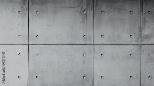 Concrete wall with bolts in a grid pattern.