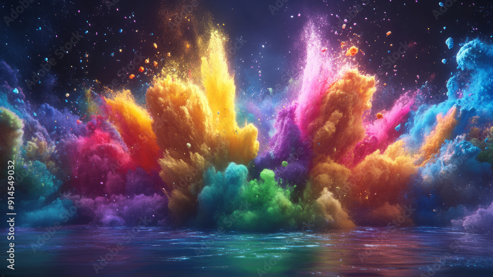 Vibrant Abstract Surreal Background with Neon Colors Vibrant Abstract Surreal Background with Neon Colors