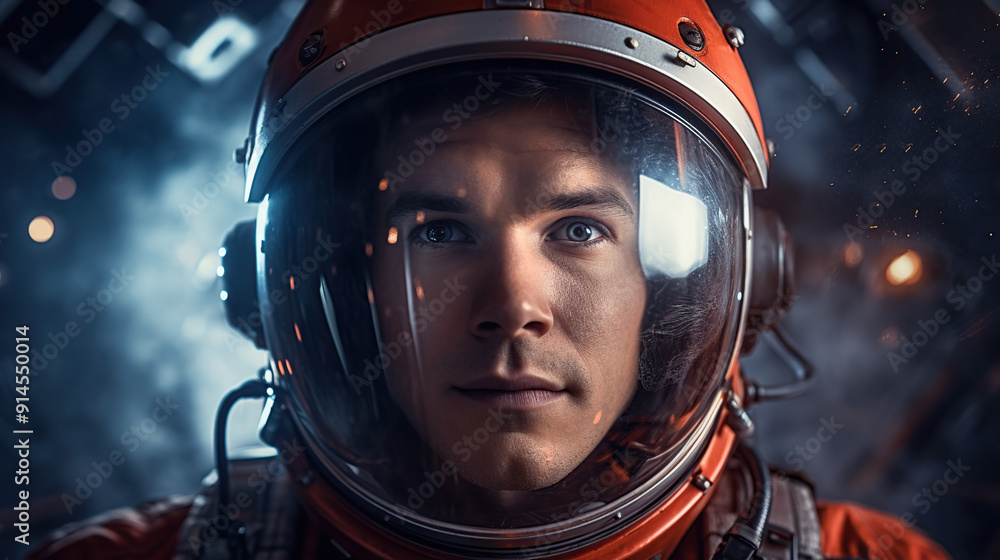 Portrait of Male Astronaut Portrait of Male Astronaut