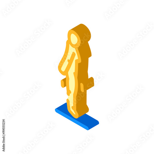 arnold press fitness exercise arm isometric icon vector. arnold press fitness exercise arm sign. isolated symbol illustration